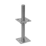 Podstawa słupa regulowana gwintowana PSR 80 cynk galwanizowany srebrny DMX