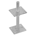 Podstawa słupa regulowana gwintowana PSR 110 cynk galwanizowany srebrny DMX