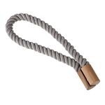 Magnes dekoracyjny sznur-drewno szary