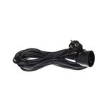 Przedłużacz 1 gniazdo 1,5 m czarny