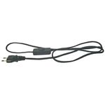 Przewód przyłączeniowy PVC 2 x 0,75 mm z wyłącznikiem 3 m czarny