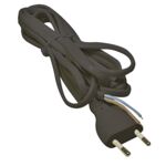 Przewód przyłączeniowy PVC 2 x 0,75 mm 2 m czarny