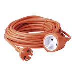 Przedłużacz ogrodowy 2 x 1 mm 1 gniazdo 10 m pomarańczowy
