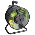 Przedłużacz zwijany gumowy 4 gniazda 3 x 1,5 50 m