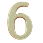 Cyfra 6/9, 5 cm ZnAl, nikiel-satyna