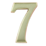 Cyfra 7, 5 cm ZnAl, nikiel-satyna