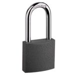 Kłódka bębenkowa zatrzaskowa żeliwna 61 pałąk h78 czarna