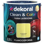 Farba lateksowa Clean&Color Cytrynowy Stretch 2,5 l Dekoral