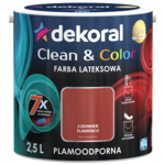 Farba lateksowa Clean&Color Czerwień Flamenco 2,5 l Dekoral