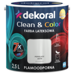 Farba lateksowa Clean&Color Popielaty Zefir 2,5 l Dekoral