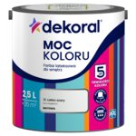 Farba lateksowa do wnętrz MOC KOLORU Lekko szary 2,5 l Dekoral