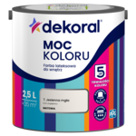 Farba lateksowa do wnętrz MOC KOLORU Jesienna mgła 2,5 l Dekoral