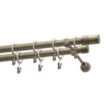 Karnisz podwójny 19/19 mm Boston mosiądz 160 cm