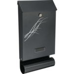 Skrzynka na listy zamek bębenkowy antyk szary + tuba