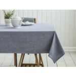 Obrus 140 x 180 cm szary bawełna 100%