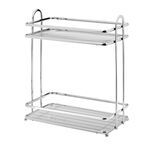 Półka łazienkowa prostokątna 2 poziomy 34 x 15,5 cm BLANCA