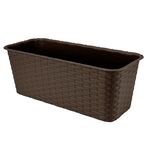 Doniczka balkonowa RATTAN 40 cm brązowa