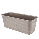 Doniczka balkonowa RATTAN 40 cm ochra