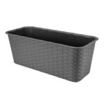 Doniczka balkonowa RATTAN 40 cm 7002 grafitowa