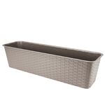 Doniczka balkonowa RATTAN 60 cm ochra