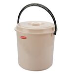 Wiadro 10 l z pokrywą beżowe