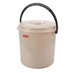 Wiadro 16 l z pokrywą beżowe