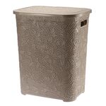 Kosz na bieliznę 55 l FANCY beżowy