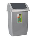 Kosz uchylny click-it 9 l srebrny