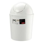 Kosz wahadłowy 5 l plastik biały