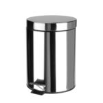 Kosz z pedałem nierdzewny MAGNUS 12 l srebrny