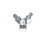 Trójnik z zaworami GW 1" / 3/4" WHITE LINE