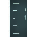 Drzwi zewnętrzne P55 SPARTA pełne antracyt 90L