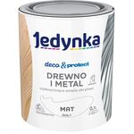 Farba akrylowa Jedynka Deco&Protect Drewno i Metal mat Biały 0,7 l