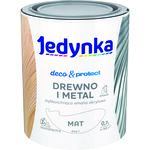 Farba akrylowa Jedynka Deco&Protect Drewno i Metal mat Biały 0,7 l