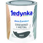 Farba akrylowa Jedynka Deco&Protect Drewno i Metal mat Grafitowy 0,7 l