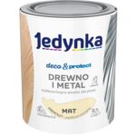 Farba akrylowa Jedynka Deco&Protect Drewno i Metal mat Kremowy 0,7 l