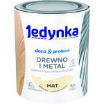 Farba akrylowa Jedynka Deco&Protect Drewno i Metal mat Kremowy 0,7 l