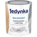 Farba akrylowa Jedynka Deco&Protect Drewno i Metal mat Szary Jasny 0,7 l