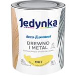 Farba akrylowa Jedynka Deco&Protect Drewno i Metal mat Żółty 0,7 l