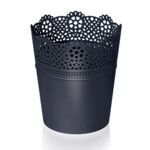 Doniczka LACE - ANTRACYTOWY