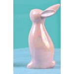 Figurka ceramiczna Zając perłowa 26 cm