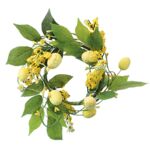 Wianek wielkanocny 30 cm żółty