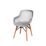 Fotel plastikowy szary