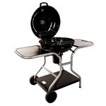 Grill węglowy z pokrywką i półkami