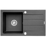 Zlewozmywak RODOS 1B 1D 76x44 cm czarny MAIDSINKS