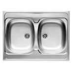 Zlewozmywak INTL 2B 80 x 60 cm bez przelewu PYRAMIS