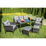 Zestaw mebli z polyrattanu FIESTA 6-częściowy