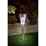 Lampa solarna LED stal nierdzewna 36,5 cm srebrna