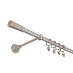 Karnisz pojedynczy 16 mm srebro mat I 200 cm żabka picasso