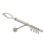 Karnisz pojedynczy 16 mm srebro mat I 200 cm Płomyk żabka